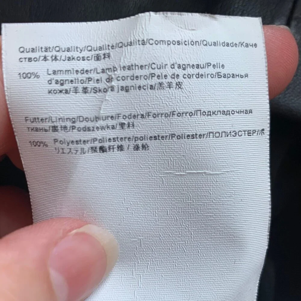 Hugo Boss Black Lambskin Leather Pencil Skirt Womens Size 4 - Picture 12 of 12